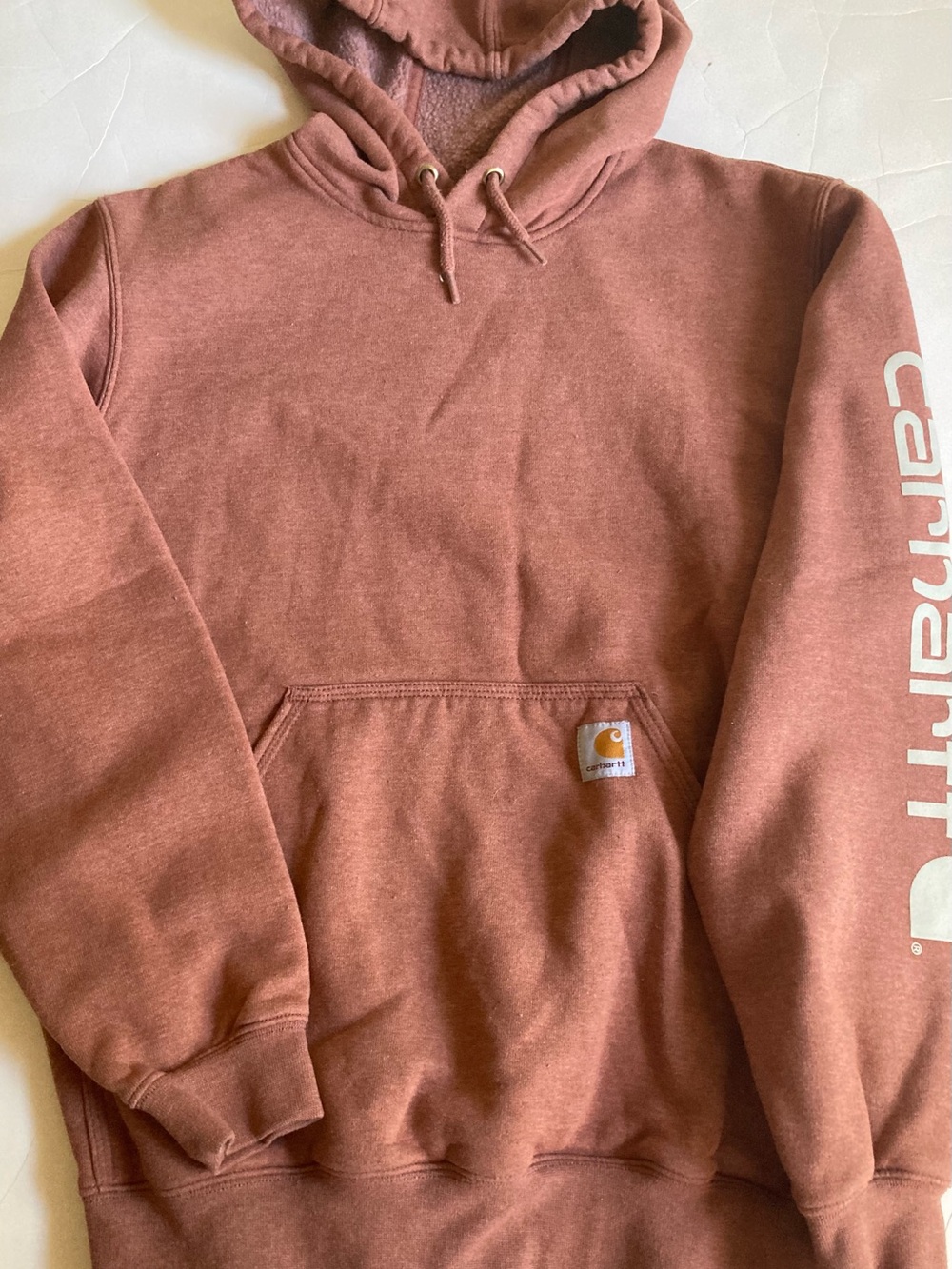 Carhartt men’s small rust sweatshirt hoodie EUC